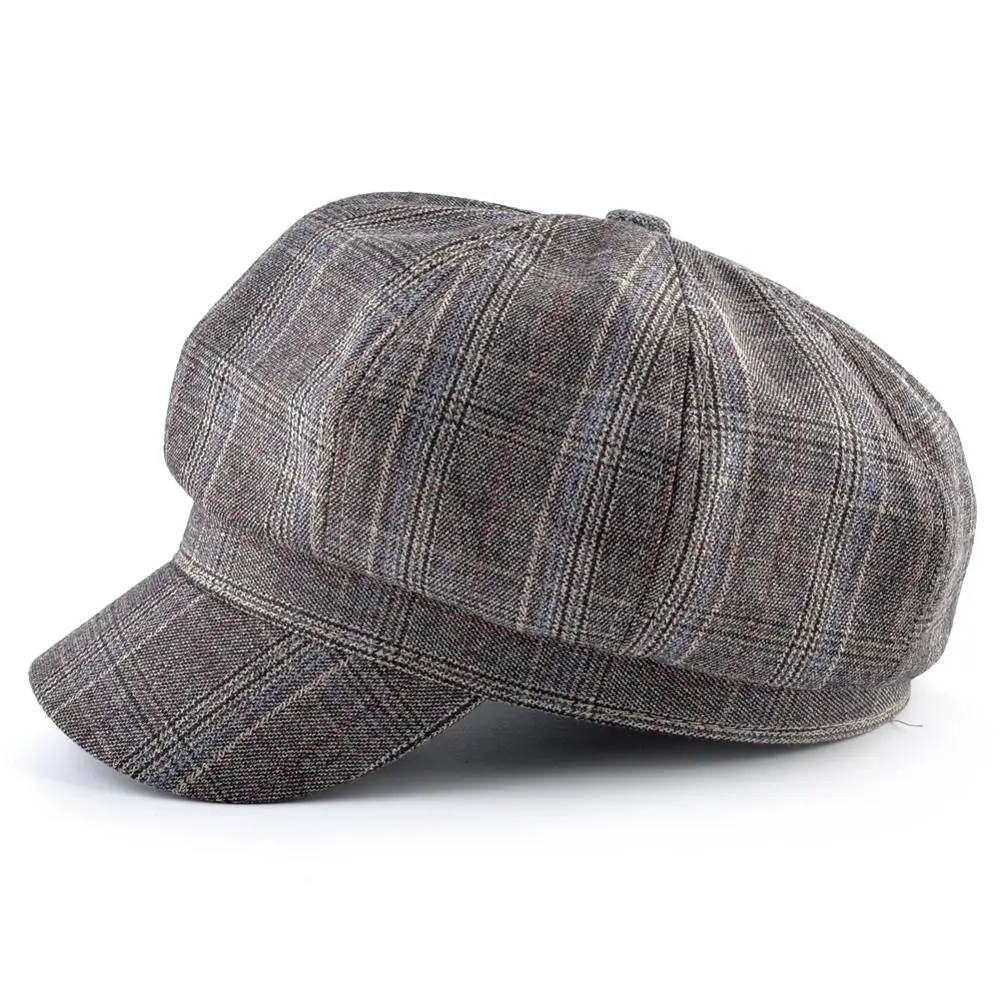 Мужская Ретро восьмиугольная кепка из хлопчатобумажной ткани шляпы для
