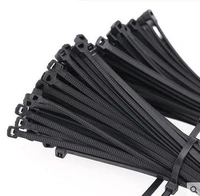 100pcs width of gb black self locking plastic nylon tie 5x300cable tie fastening ring3x200 cable tie zip wraps strap nylon cable