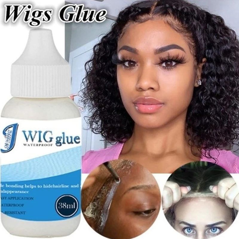 

38ml Lace Wig Cap Toupee Adhesive Glue Hair Replacement Adhesive Extra Moisture-proof Long-lasting Wig Glue Fake Heat