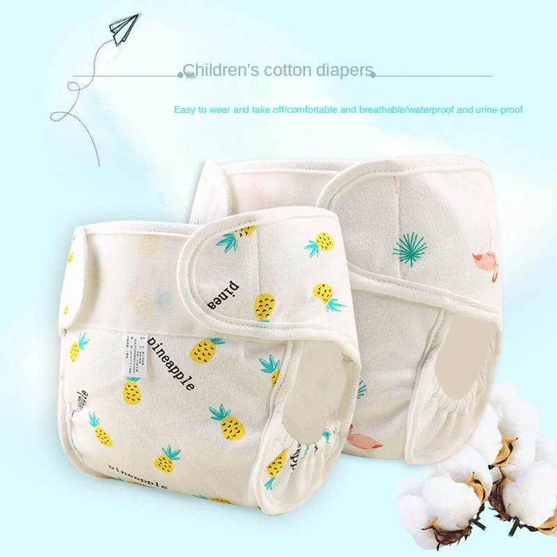 

Washable Diaper Breathable Ecological Reusable Baby Panties Baby Cloth Diapers for Baby Cotton Training Panties Diapers 2021 New