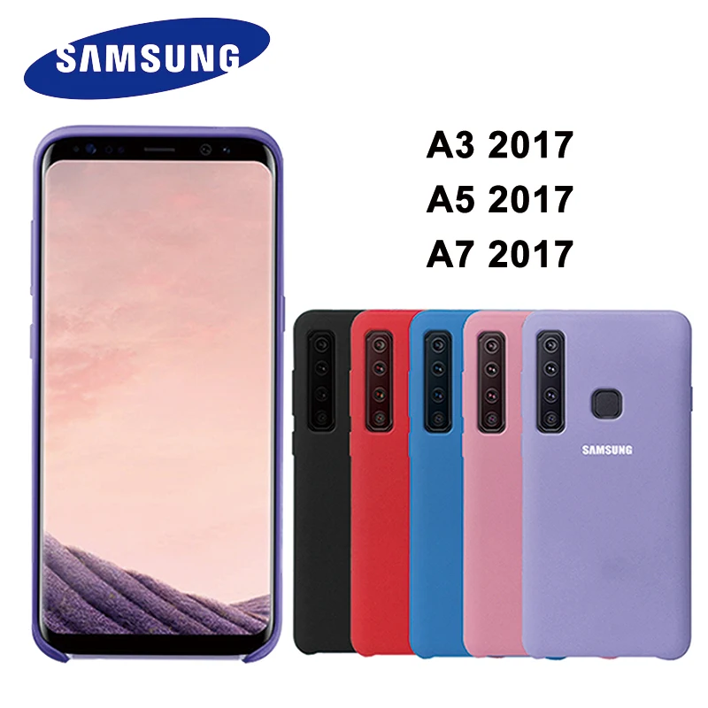Чехол для телефона Samsung Galaxy A7 A5 A3 2017 жидкий силикон мягкая поверхность защитная