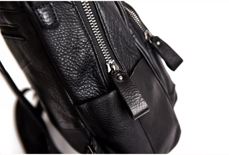 luxury genuine leather backpack women casual cow leather backpacks for travel gray ladies shoulder bag