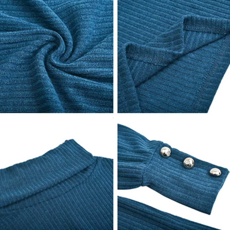 Женский вязаный пуловер Vadim весенний Повседневный свитер-водолазка с длинным