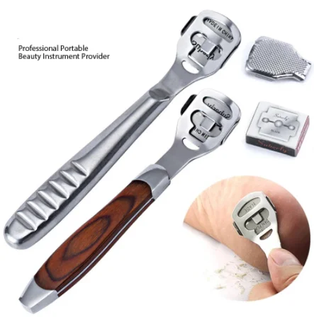 

NEW Peach wood Foot Skin Shaver Corn Cuticle Cutter Remover Rasp Pedicure File Foot Callus 10 Blades Foot Care Tool