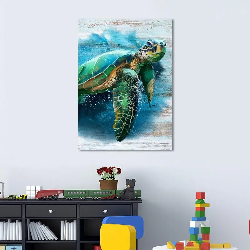 

Turtle Poster Modern Cool Canvas Art Poster and Prints Wall Picture for Living Room Decoration