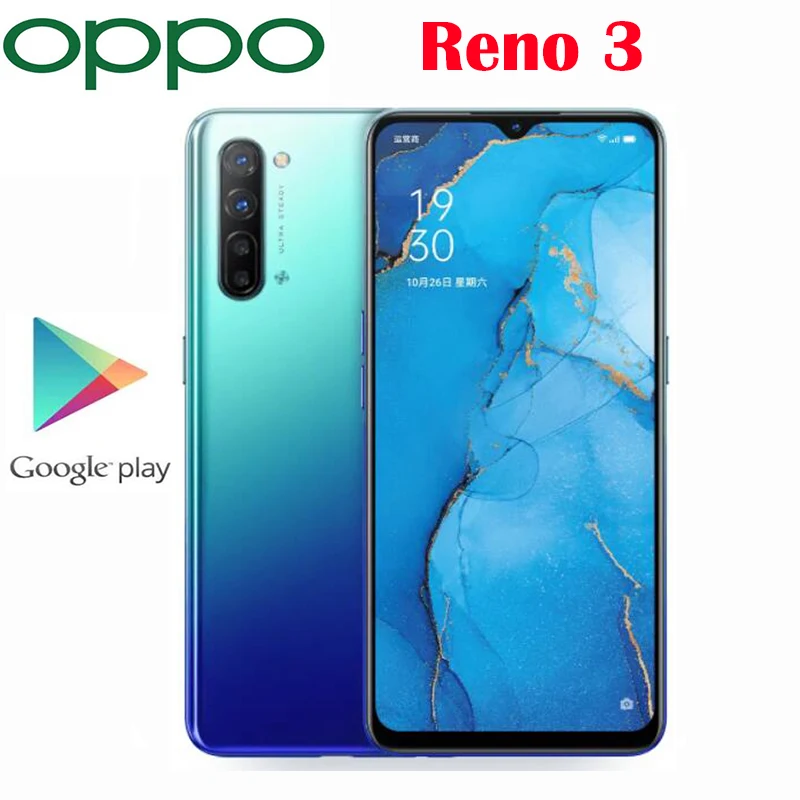 Оригинальный новый смартфон Oppo Reno 3 Восьмиядерный процессор MTK1000L NFC 4025 мАч 6 4