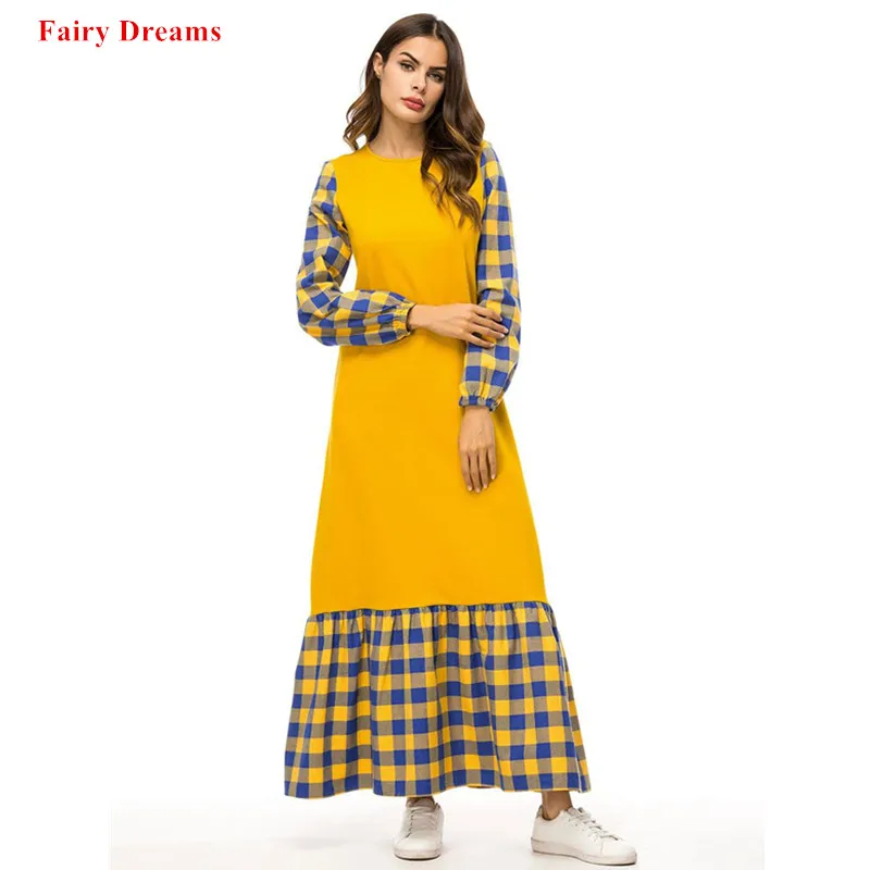 Женское длинное платье Кафтан Abayas мусульманское большого размера 4XL кафтан в