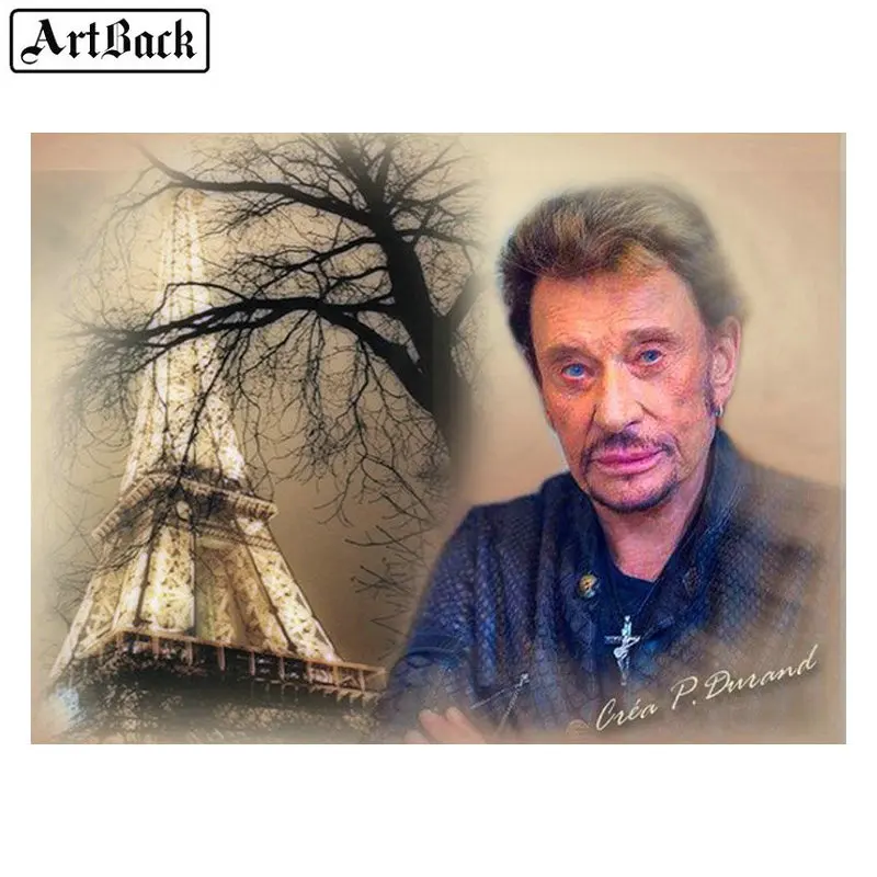 Полноразмерная/круглая Алмазная картина с башней Джонни Хелли 5d вышивка