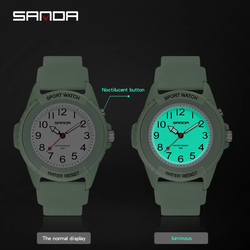 SANDA 6018 новые модные детские часы спортивные аналоговые наручные часы повседневные студенческие водонепроницаемые часы подарок часы Reloj Mujer ... от AliExpress WW