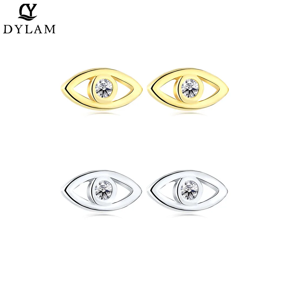 

DYLAM Demon Eye 925 Sterling Silver Stud Earrings For Women Girl Fashion Trendy Fine Jewelry Girlfriend серьги 2021 тренд