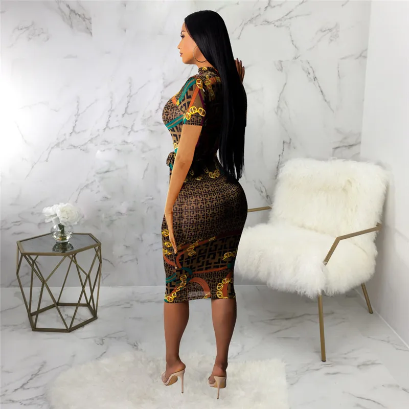 

Autumn Winter Dress Women Casual Full Sleeve Slim Leopard Bandage Print Short Dress For Women 2020 New