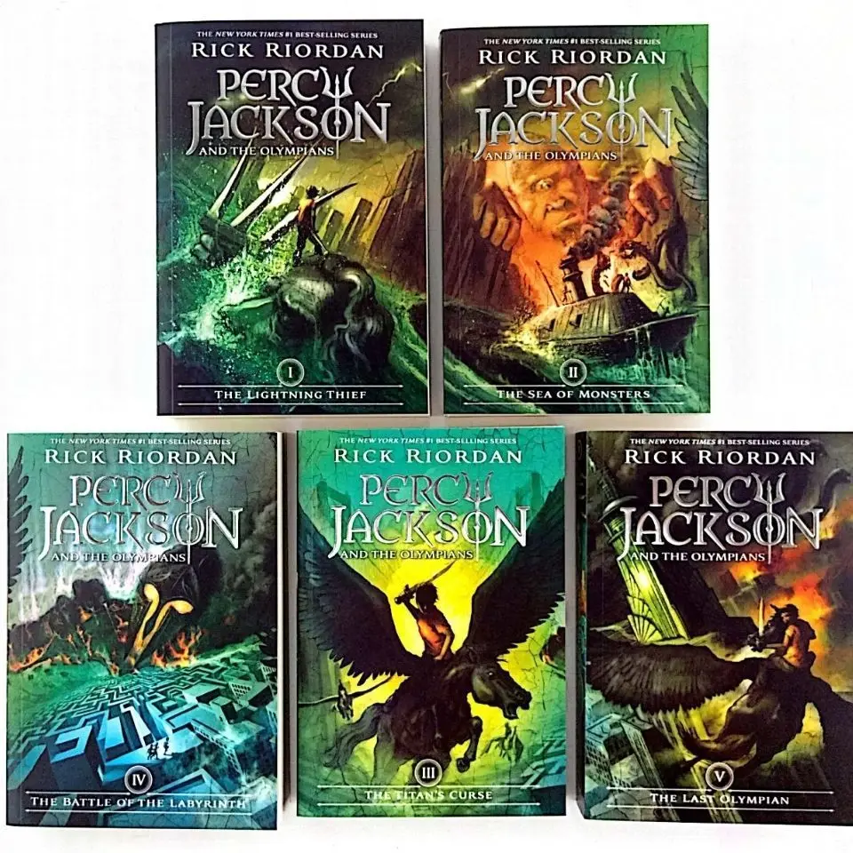 5 Books/set Percy Jackson & The Olympians English Original Novel Books Children's English Picture Book Sets enlarge