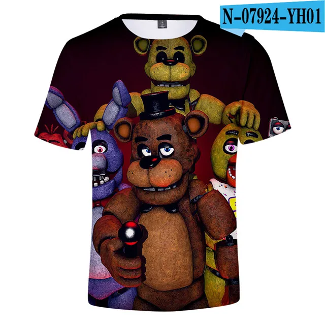 3d-dt808 Fnaf/футболка с 3D принтом Новинка года, футболка FNAF для мальчиков летняя уличная футболка s Five Nights at Freddy's топы с аниме, мужская одежда - Цвет: 3d-dt808