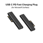 Переходник USB Type C PD для быстрой зарядки, переходник с гнездом USB C для Microsoft Surface Pro 3 4 5 6 Go, Surface Book