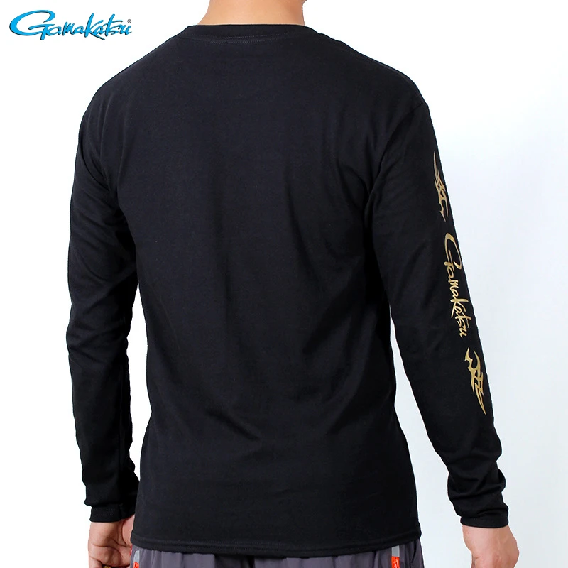 

Gamakatsu Spring Autumn Fishing Tshirt Long Sleeve Round Neck Breathable Fishing Top Quick Drying Anti-UV Clothing For Fishing