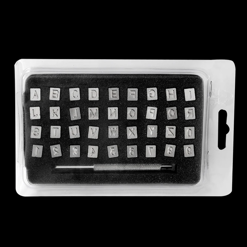 

MIUSIE 36Pcs/Set Alphabet Letter Leather Stamper Set 3mm/6mm Steel Punch Metal Leather Punching Tools for DIY Leather Craft Tool