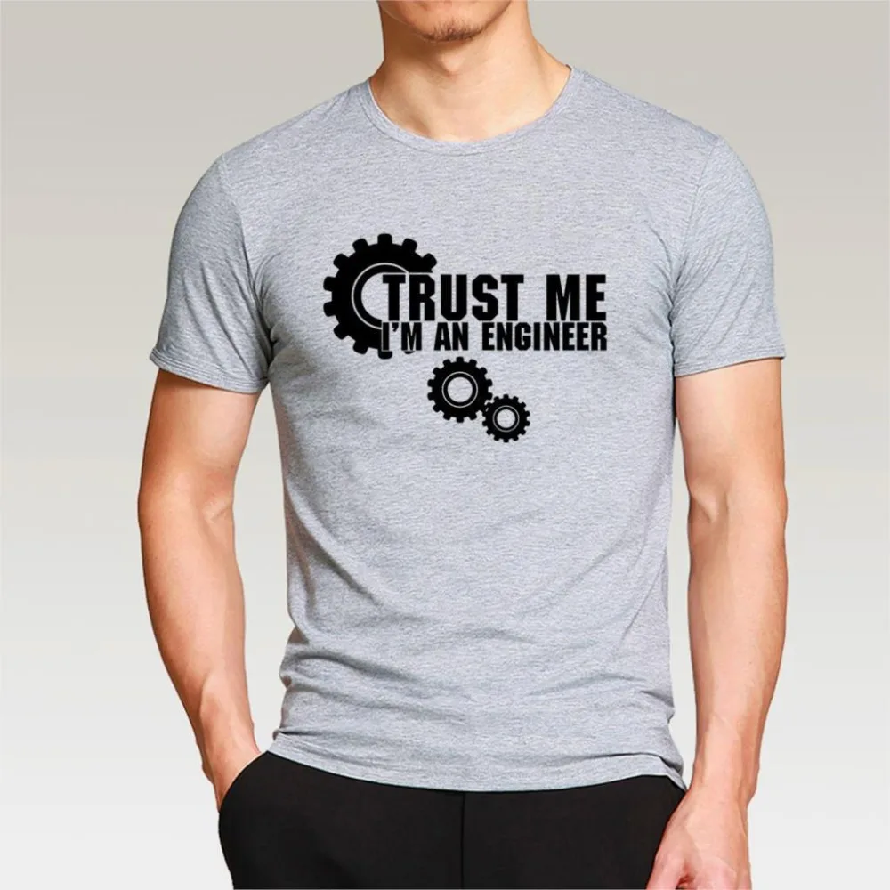 Забавная летняя футболка с короткими рукавами и надписью Trust Me I Am An Engineer веселая