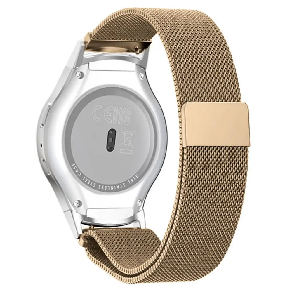 Retro gold 20 мм из нержавеющей стали Миланский ремешок для samsung gear S2 R720 Смарт часы ремешок аксессуары Группа - Цвет ремешка: Retro gold