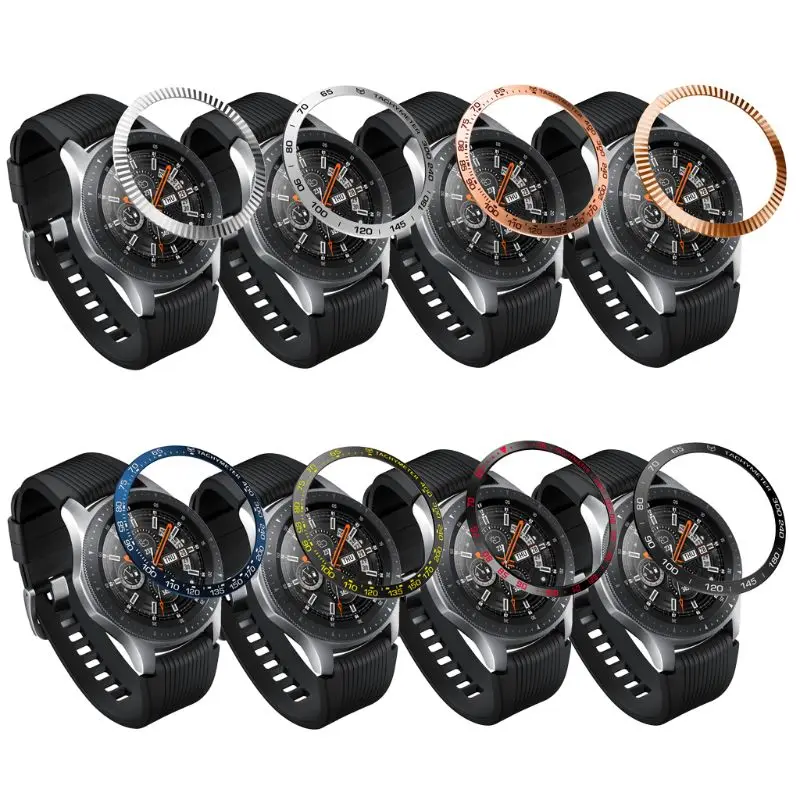 Металлический ободок против царапин кольцо клеющаяся Крышка Замена для samsung Galaxy Watch 46 мм для Galaxy gear S3 Frontier
