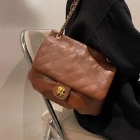high capacity crossbody bags for women winter pu leather messenger bag luxury designer handbag female chain quilted shoulder bag