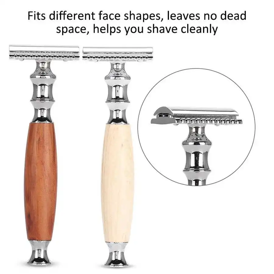 

Men Anti-skid Dual Blade Shaver Vintage Style Manual Shaving Tool