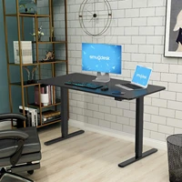 standing desk 55 x 28 inches computer desk electric height adjustable table home office desk with splice board and black frame