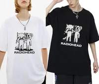 anime cartoon style radiohead print tshirt thom yorkeenglish rock band tees men women funny alternative rockindie rock t shirt