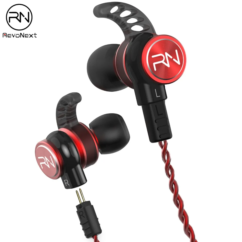 Hybrid In Ear наушники Revonext RX6 1DD + 1BA HIFI Bass DJ для бега спортивные гарнитура вкладыши QT2 QT3