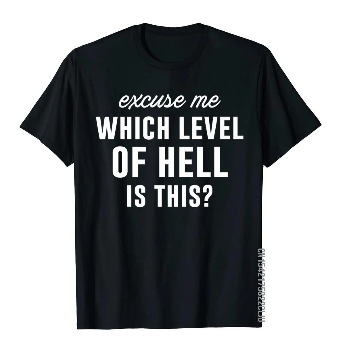 

Excuse Me Which Level Of Hell Is This Sarcastic Premium T-Shirt 3D Style Family Tops & Tees Fitted Cotton Male T Shirts