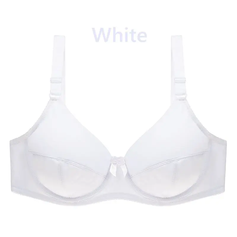 White Бюстгальтер без косточек большого размера PariFairy C D DD E DDD F, ультратонкий бюстгальтер на косточках из полиэстера, большие размеры 44E 46E 48E 42F 44F 46F 48F 50F 52F - Цвет: White
