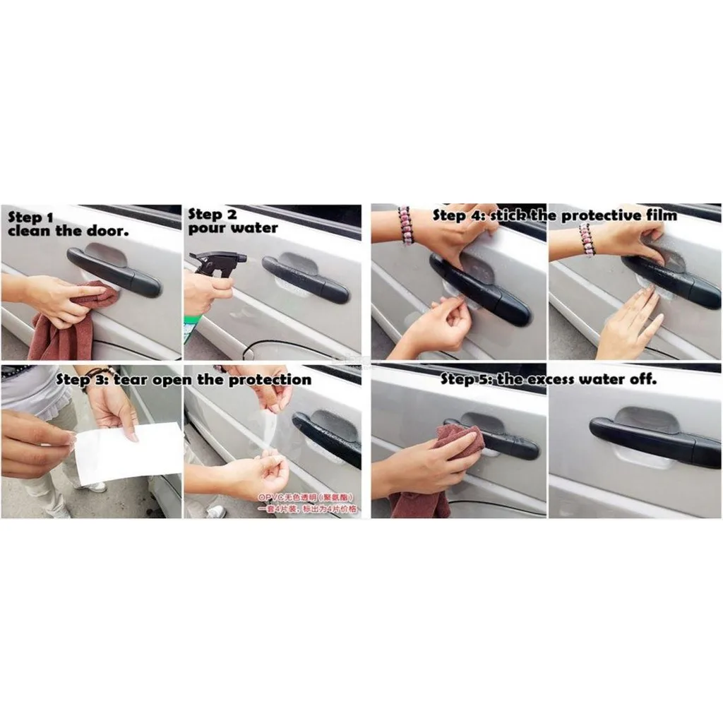 4 шт./компл. ручка автомобиля защитной пленкой Универсальный невидимые