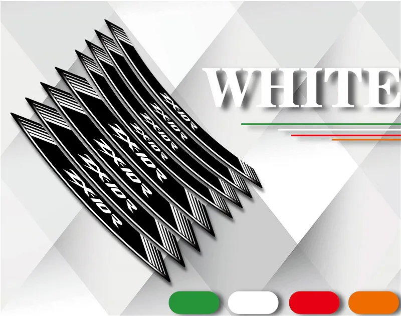 

Motorcycle Inner Rim Tires Stickers Front Rear Wheel Reflective Waterproof Stripe Decals Stickers For Kawasaki ZX-10R zx 10r