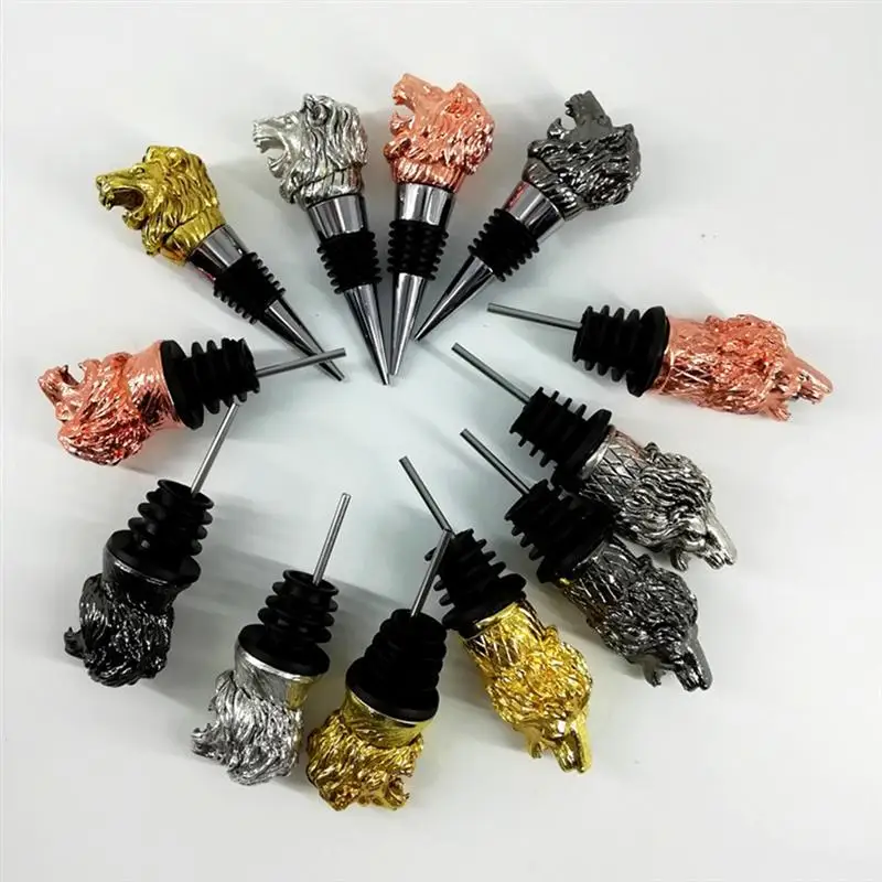 Затычки для вина в форме головы льва креативные колпачки бутылок напитков