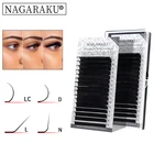 Накладные ресницы NAGARAKU, искусственная норка, 16 рядовЧехол, 7  15 мм, D N LC L mix, натуральный индивидуальный макияж