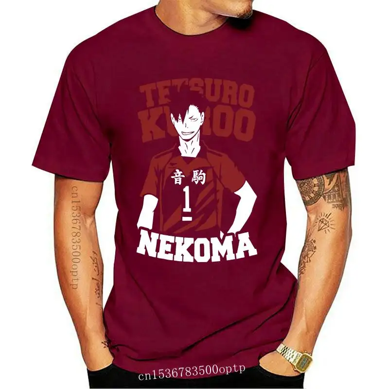 

Новые Аниме футболки Tetsuro Kuroo Haikyuu, Мужская новинка, футболка Bokuto, волейбол, манга, футболка с коротким рукавом, одежда на день рождения Gi