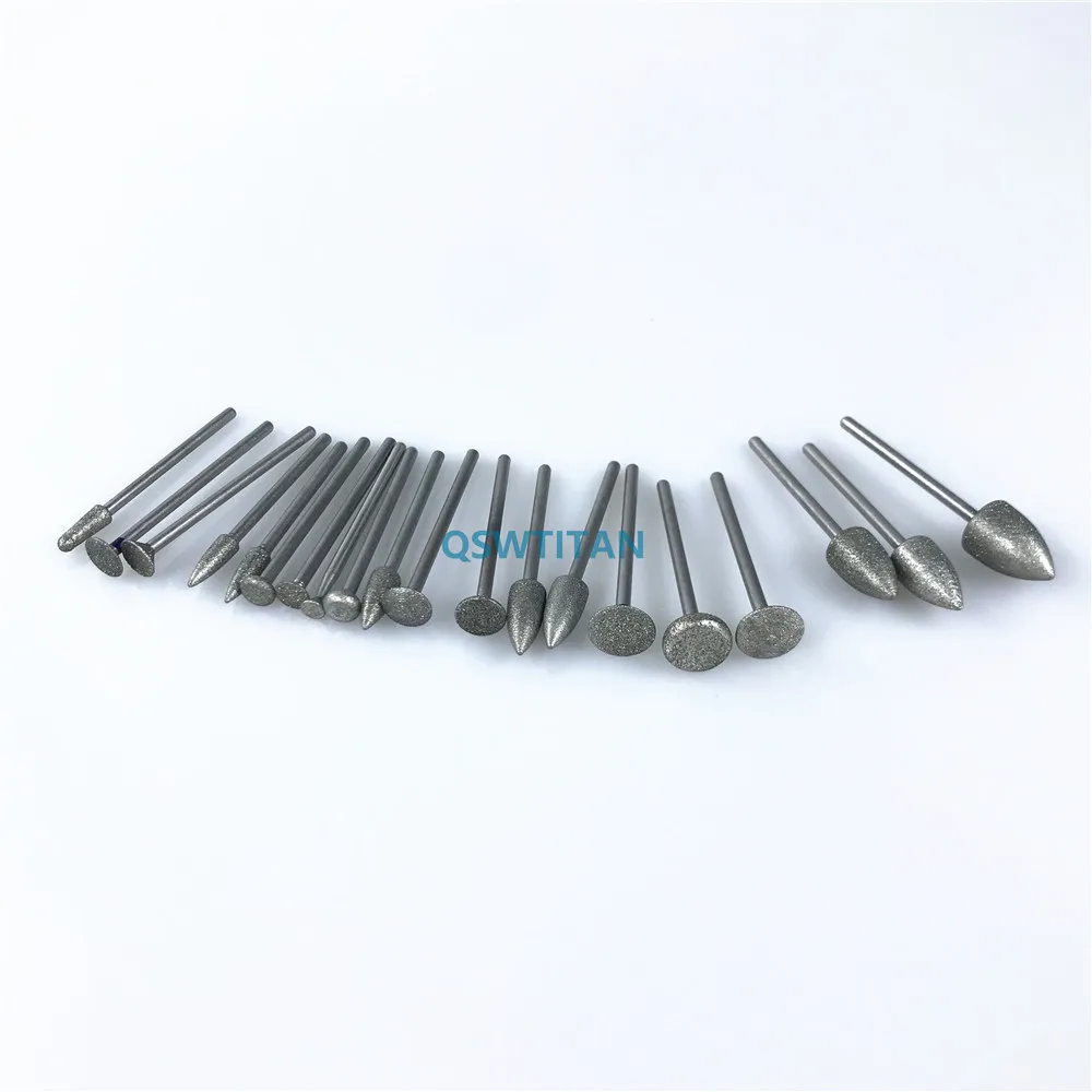 20pcs Dental Polishing 2.35mm Diamond Burs technician polishing tool|Стомотологические сверла и щетки| |