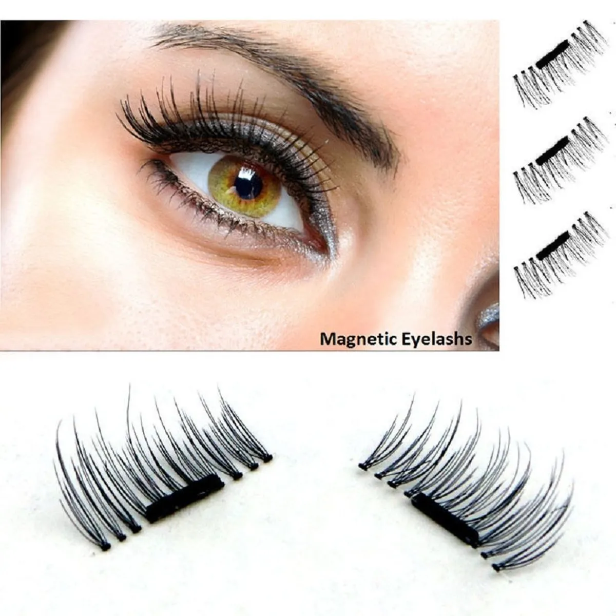 

4Pcs/2Pairs Magnetic Mink Lashes Magnetic EyeLashes Natural Hair Mink Lashes 3D Mink Fake Lash 100% Dramatic EyeLashes Fluffy