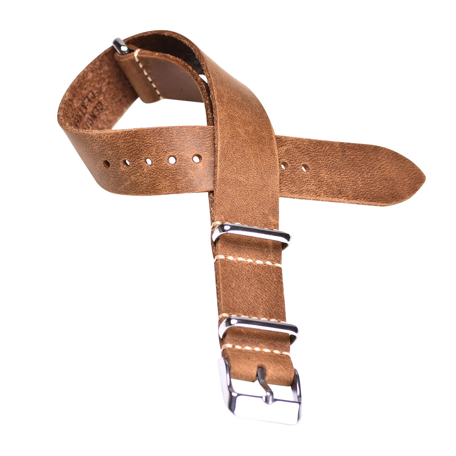 beafiry nato watch band 18mm 20mm 22mm calfskin leather strap watchband for men women huawei samsung black blue red tan green free global shipping