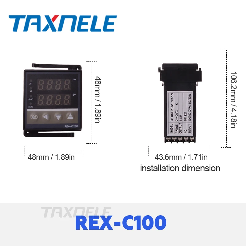 220V Цифровой Температура контроллер REX-C100 + Max.40A SSR реле K Тип регулятор температуры
