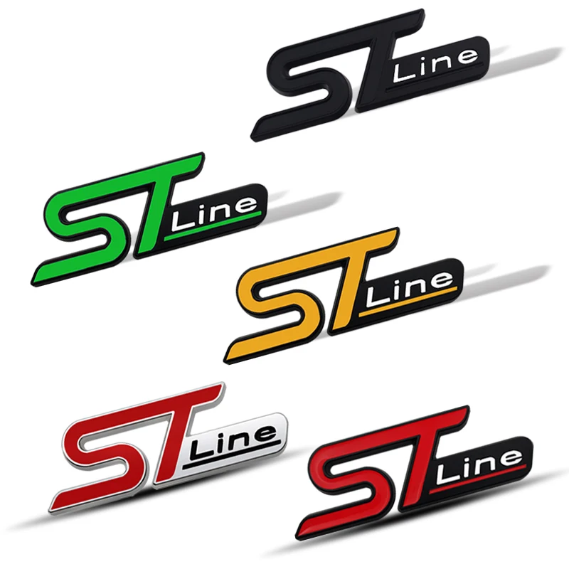 Металлическая наклейка-эмблема для багажника ST LINE передняя решетка Ford Fiesta Range Kuga