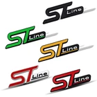 Металлическая наклейка-эмблема для багажника ST LINE, передняя решетка для Ford Fiesta Range Kuga Focus Ecosport Edition Styling