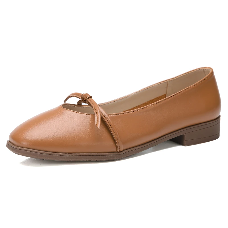 2019 осенние женские балетки на плоской подошве обувь из натуральной кожи Лоферы