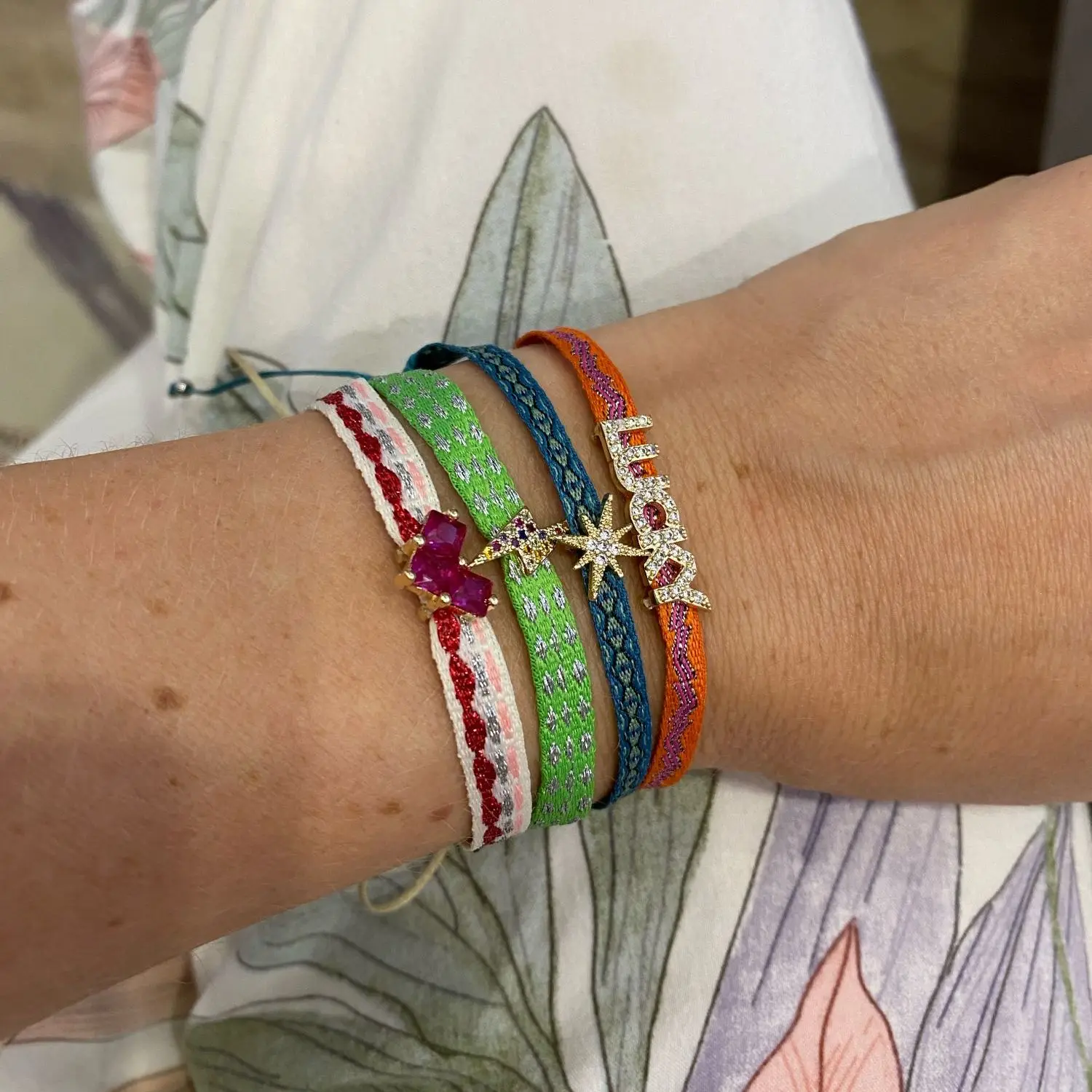 

C.QUAN CHI Braid Woven Bracelet Jewelry Trendy Vintage Fabric Women Jewellery Bohemian Pulsera Hot Pattern Charm Bracelets