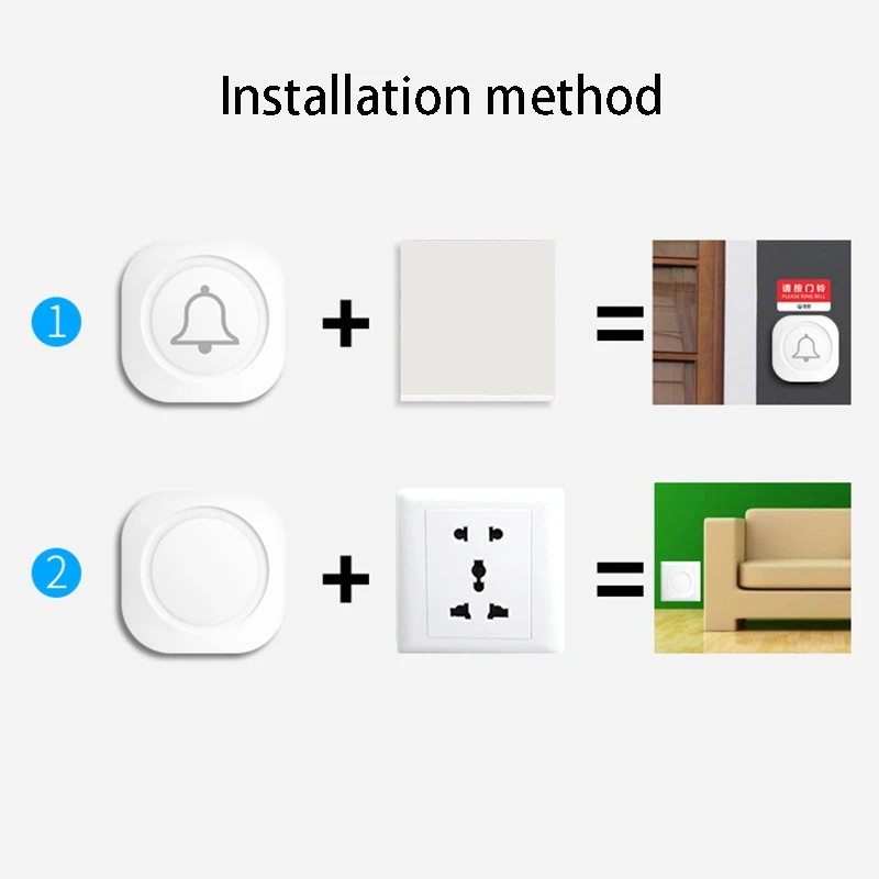 

JKD-201 Home Wireless Remote Control Doorbell Smart Welcome Device Long-Distance Elderly Pager EU Plug