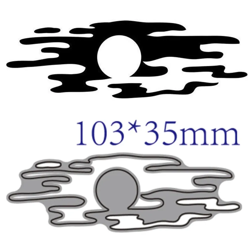 

Metal cutting dies cut die mold Moon reflection decoration Scrapbook paper craft knife mould blade punch stencils