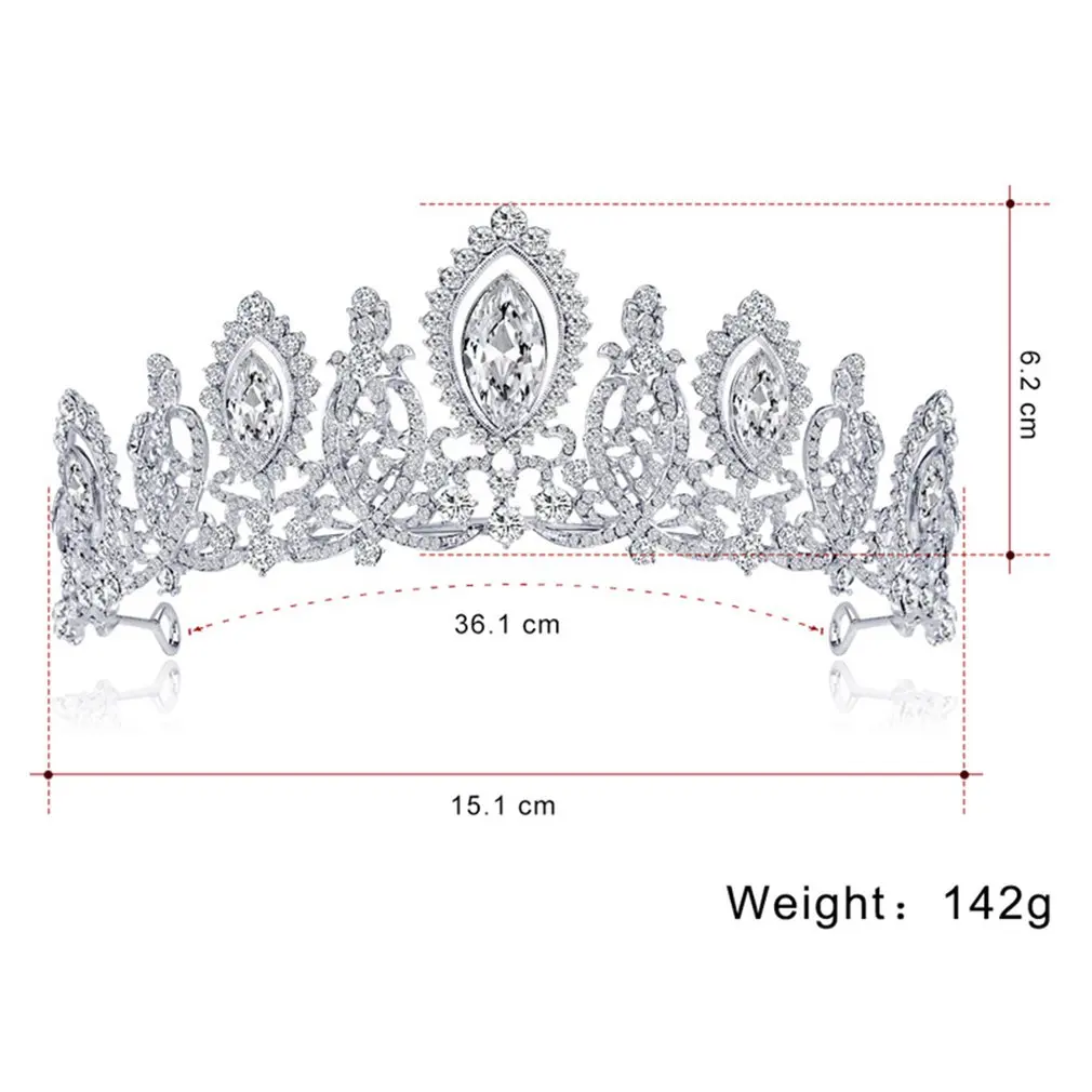 Горный хрусталь оголовье сплав тиара Корона Модные Свадебные короны тиары волос