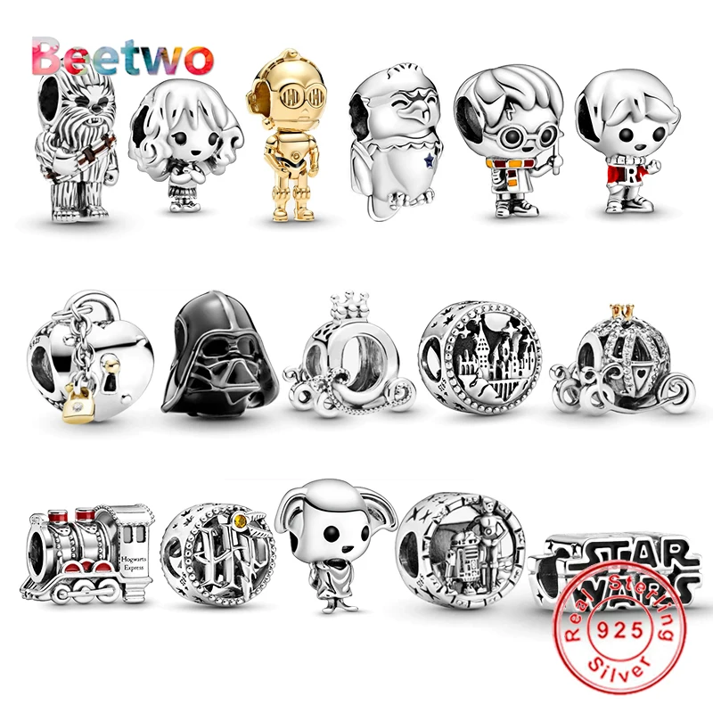 

925 Sterling Silver Polished Crown O Carriage Charm Bead Fit Original Pandora Charms Silver Women Jewelry Berloque