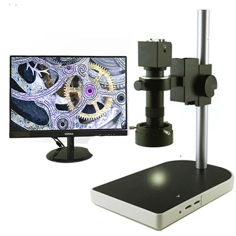 HDMI USB промышленный электронный цифровой 100x видео микроскоп камера набор для
