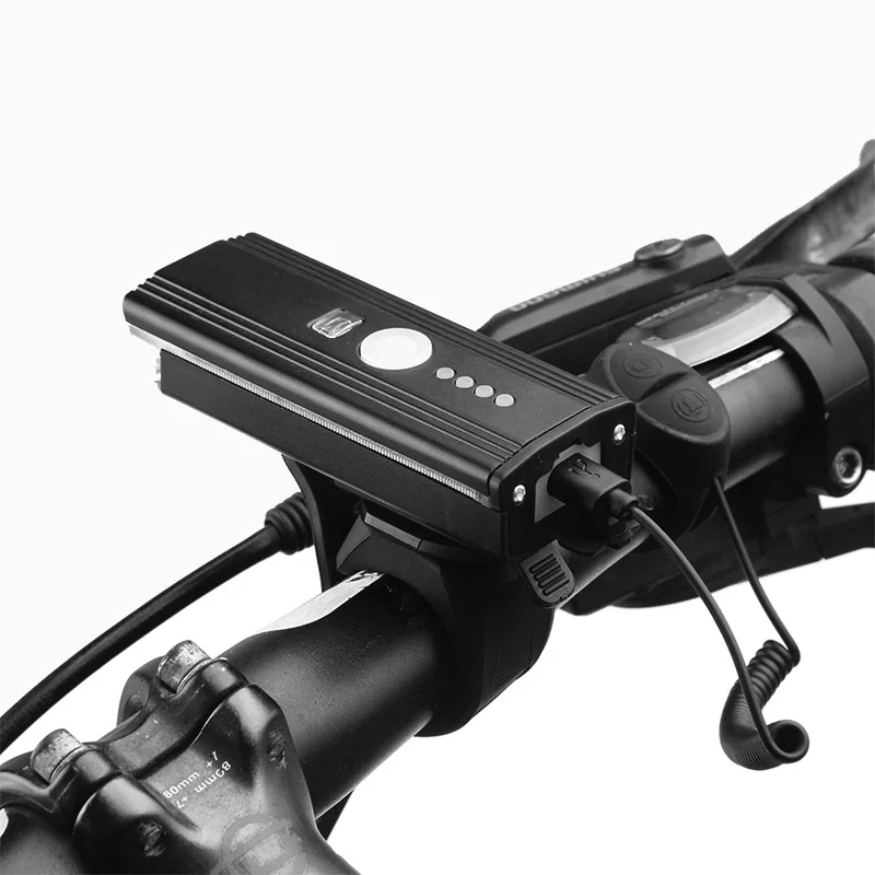 

Bicycle light smart sensor front light with horn function LED waterproof bicycle light flashlight USB rechargeable horn light