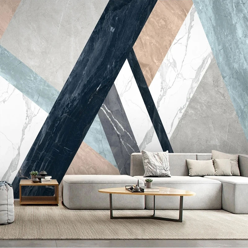 

Custom 3D Photo Wallpaper Modern European Style Abstract Geometric Marble Living Room Sofa TV Background Wall Mural Papier Peint